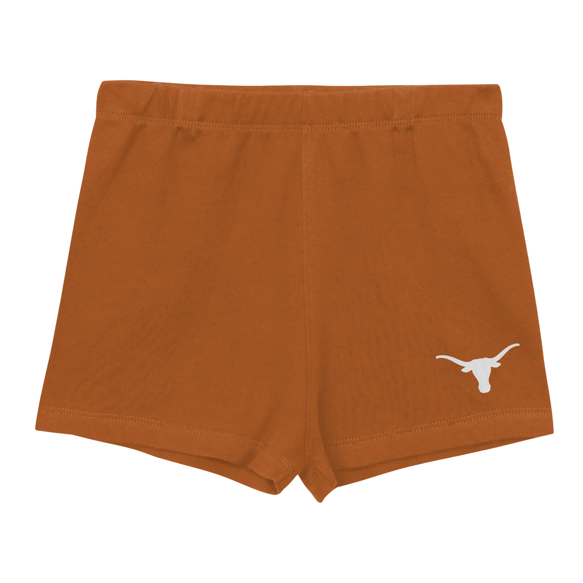 Ensemble T-shirt à col en V et short Outerstuff Texas orange/blanc pour filles (taille maternelle) - Modèle « Cutest Player » des Longhorns
